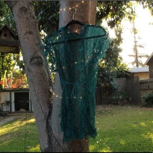 Frederick's of Hollywood - Sexy Blue Lace Robe